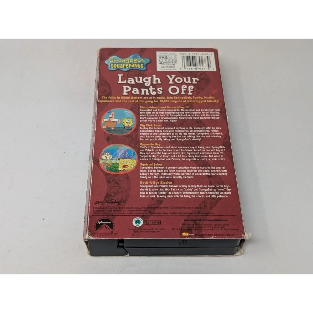 Spongebob Squarepants Laugh Your Pants Off‎ VHS 2003 Nickelodeon Cartoons Kids